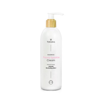 Vegane Hand- und Körpercreme Peony Sparkle mit aufhellender Wirkung Yokaba 230 ml