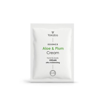 Aloe&amp;Plum; Hand- und Körpercreme; vegan,  ultra-feuchtigkeitsspendend Essence Yokaba – 2-ml-Beutel