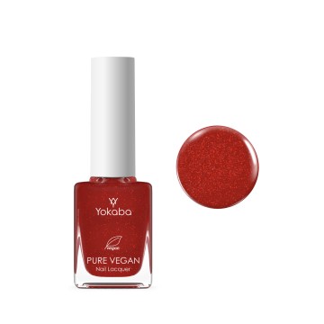 67 Red Sparkle klassischer Nagellack PURE VEGAN NAIL LACQUER 10 ml